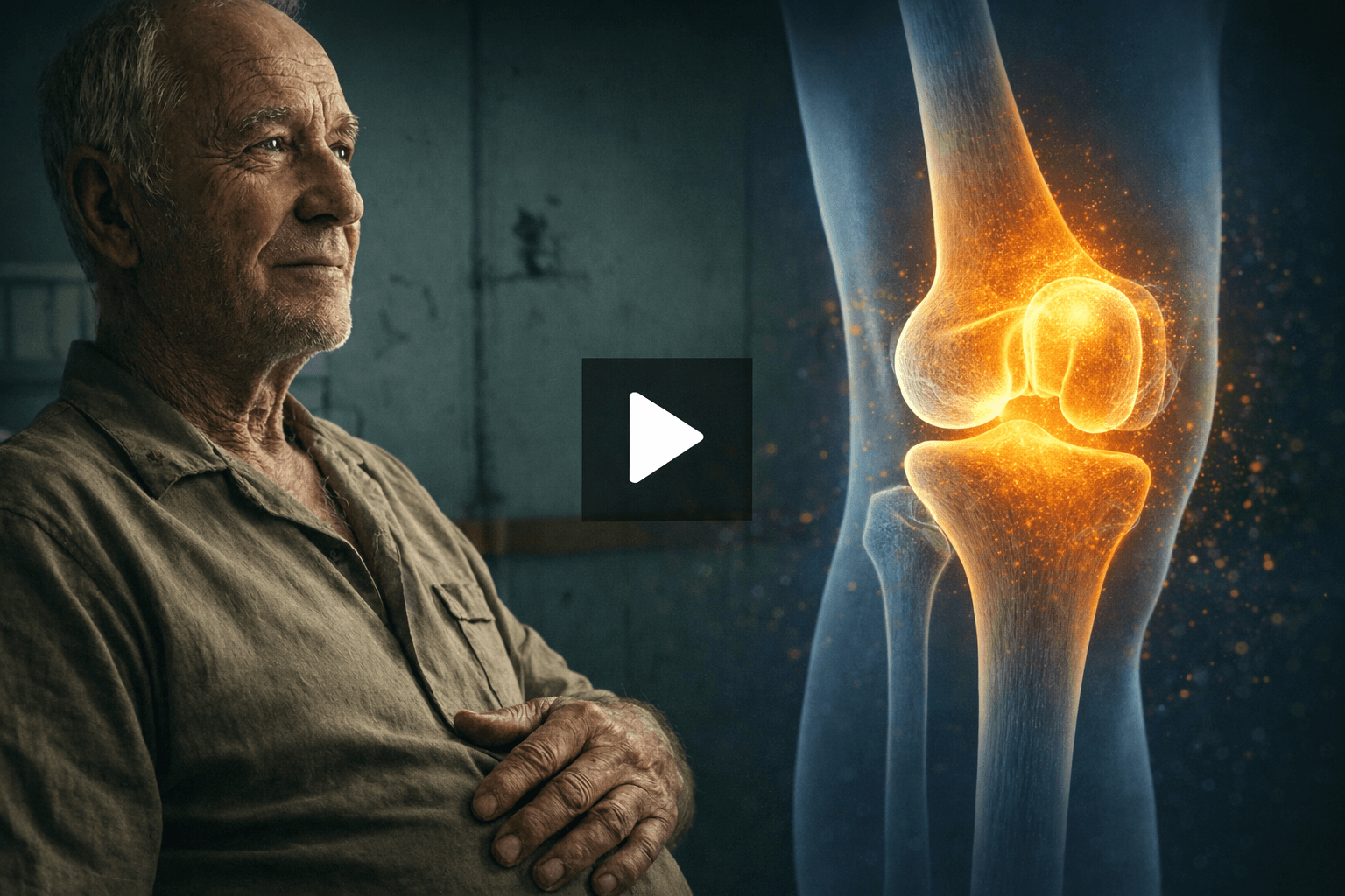 Hands applying a soothing cream with play icon